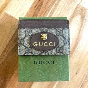 GUCCI Neo Vintage GG Supreme card case; slightly used. AUTHENTIC!